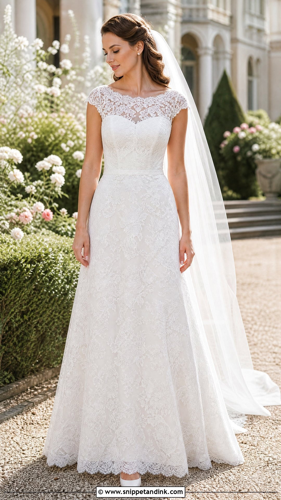 Cap Sleeve Lace Wedding Gown - Snippet and Ink - 20 Simple Wedding Gowns Elegant Classy