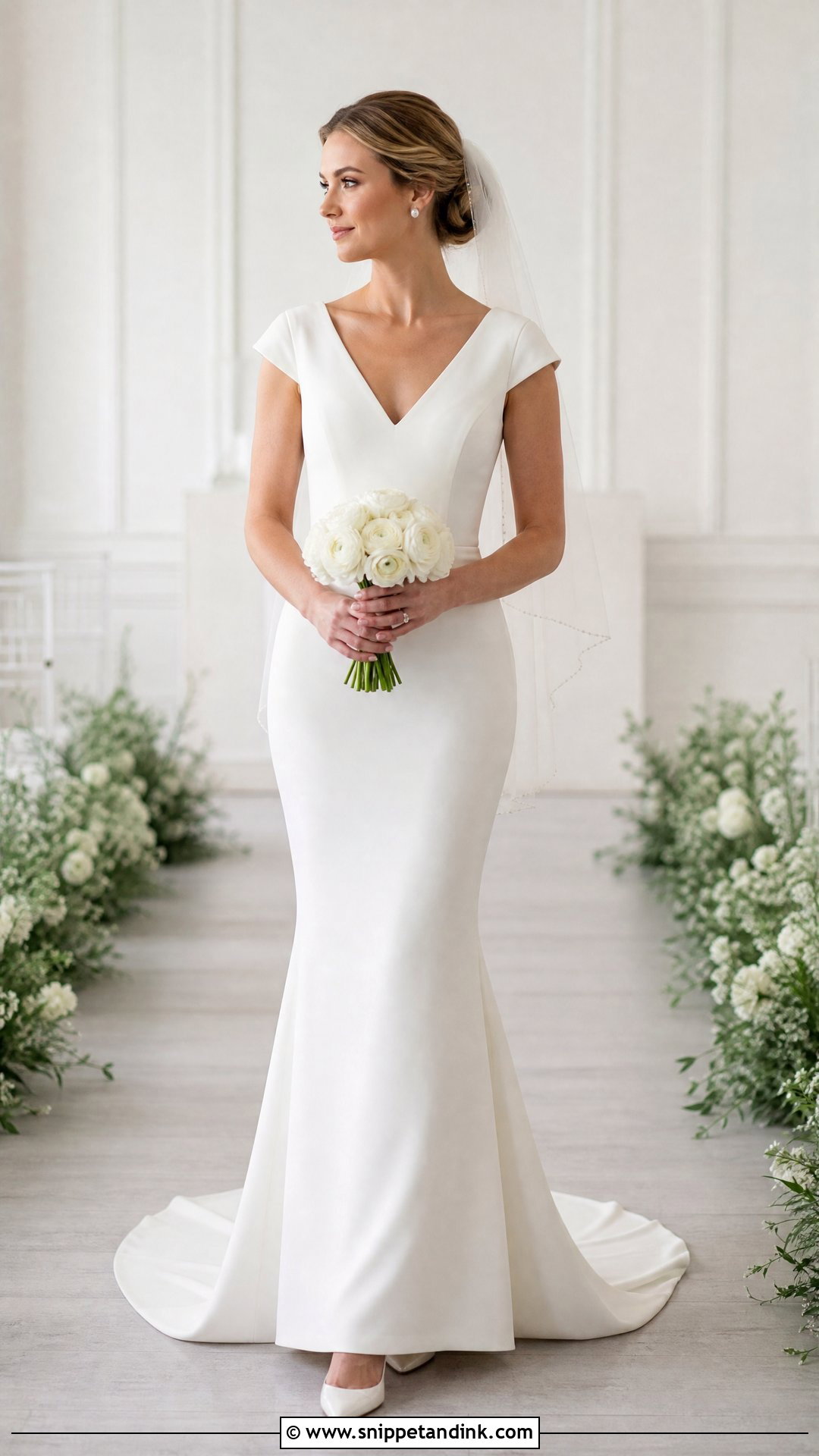 Cap Sleeve Mermaid Wedding Dress - Snippet and Ink - 25 Simple Mermaid Wedding Dress Ideas