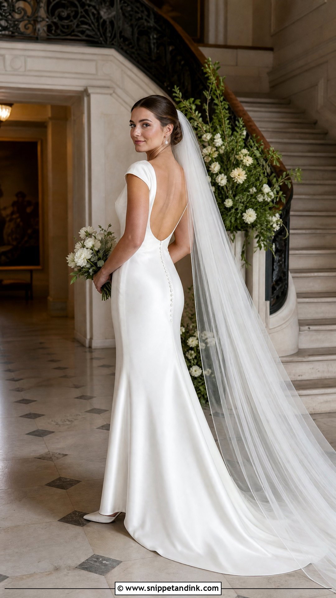 Cap Sleeve Open Back Wedding Dress - Snippet and Ink - 20 Simple Open Back Wedding Dress Ideas