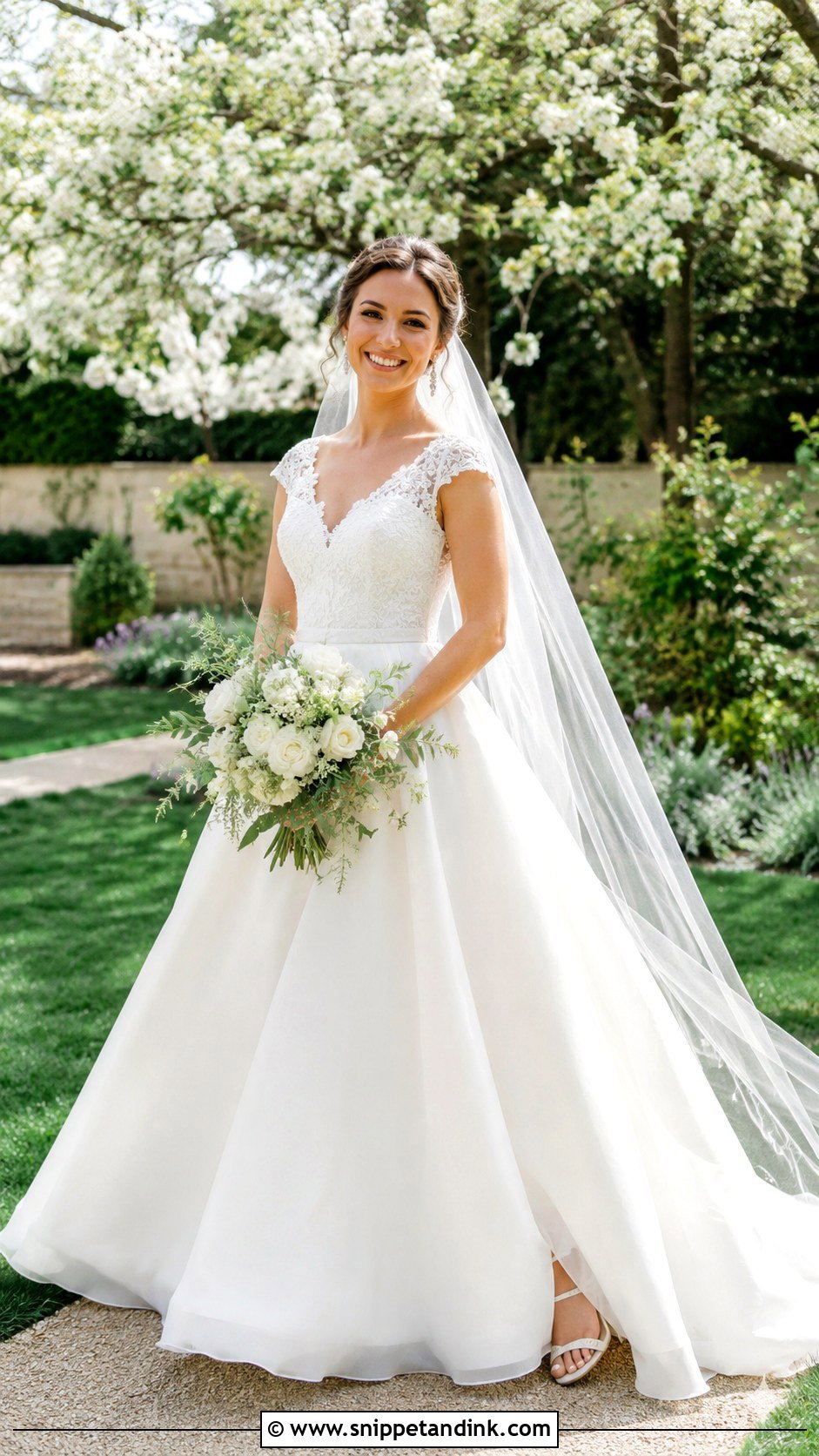 Cap Sleeve Princess Ball Gown Wedding Dress - Snippet and Ink - 25 Princess Wedding Dresses Ball Gown