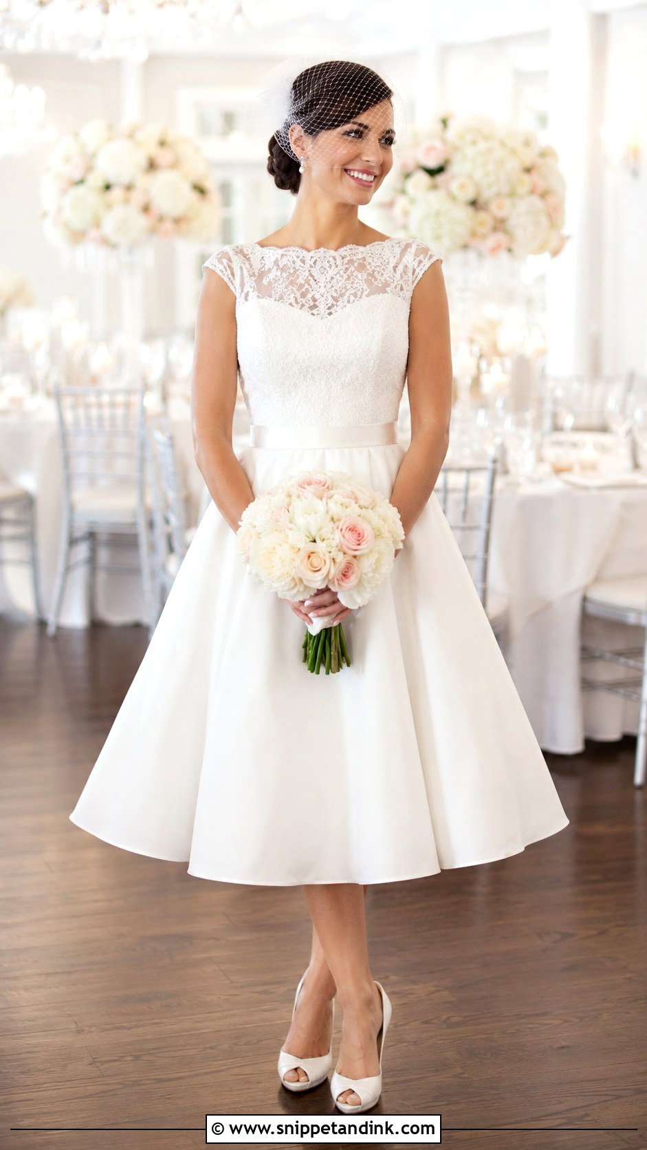 Cap Sleeve Swing 60s Wedding Dress - Snippet and Ink - 20 60s Wedding Dresses