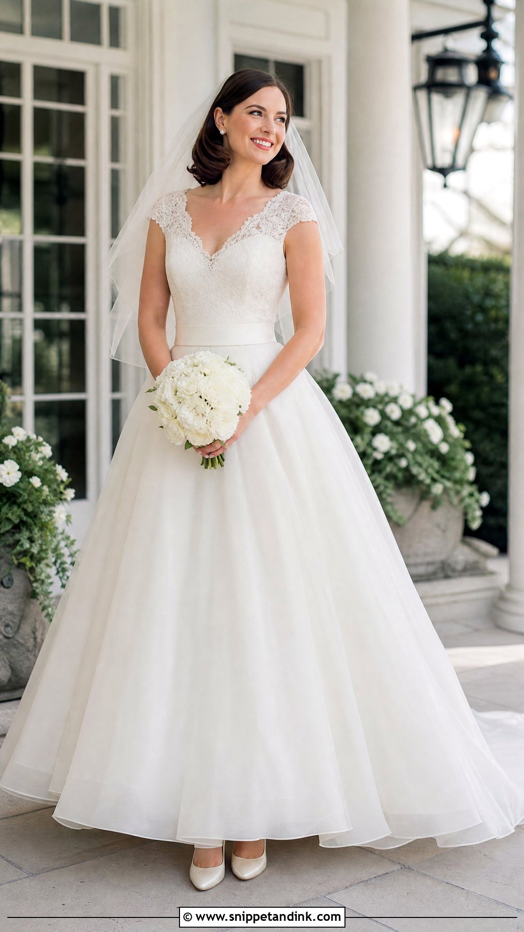 Cap Sleeve Vintage Ballgown Wedding Dress - Snippet and Ink - 20 Vintage Ballgown Wedding Dress Ideas