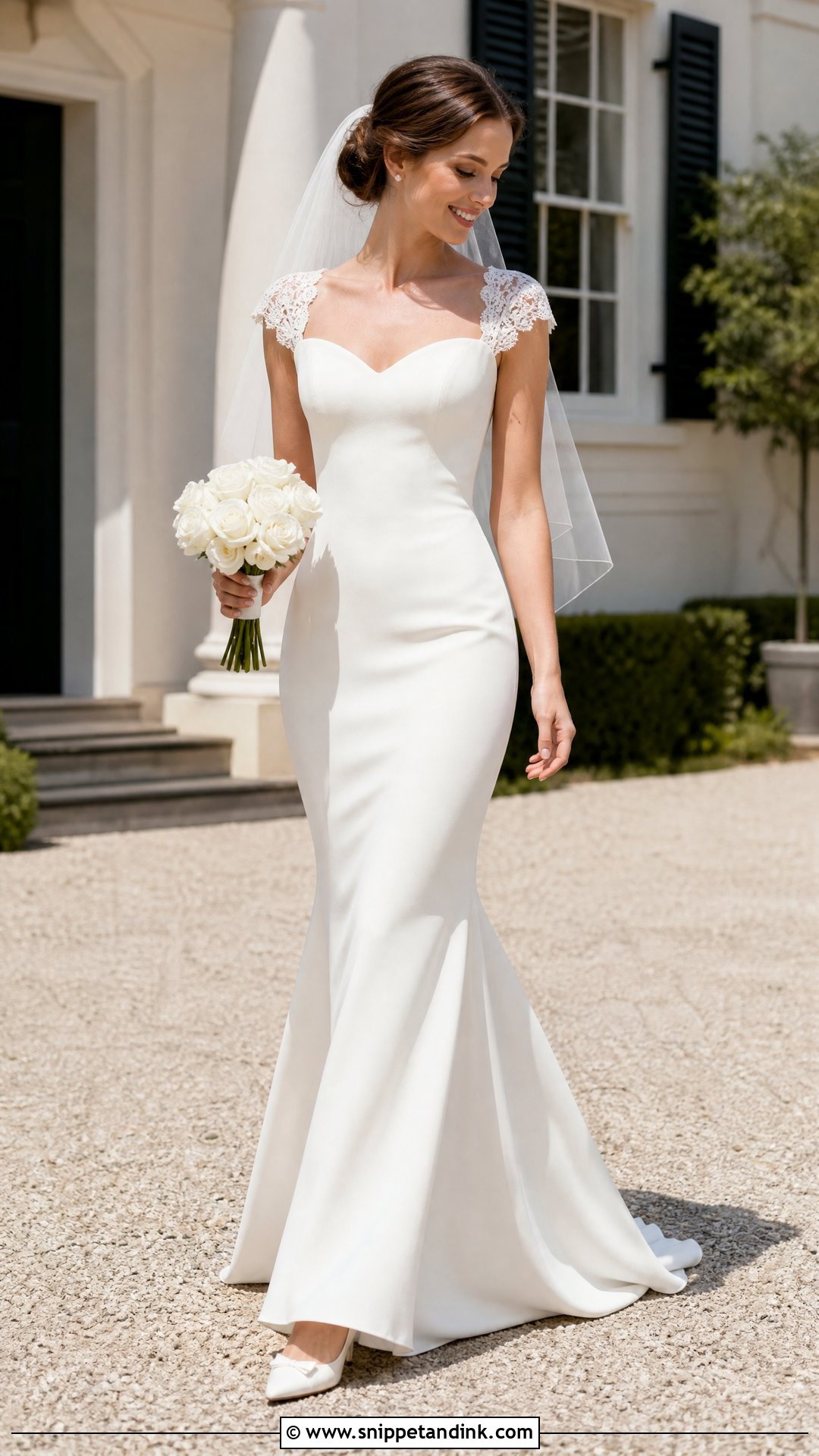 Cap Sleeve Vintage Mermaid Wedding Dress - Snippet and Ink - 20 Vintage Mermaid Wedding Dress Ideas