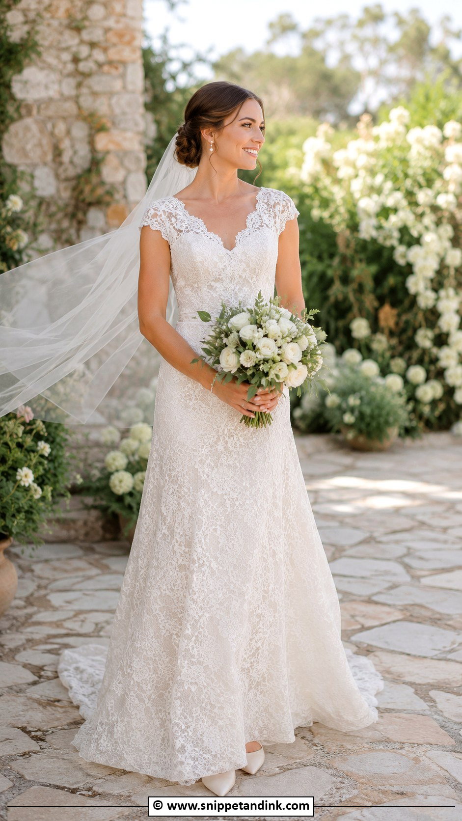Cap Sleeve Wedding Dress - Snippet and Ink - 25 Classy Wedding Dresses