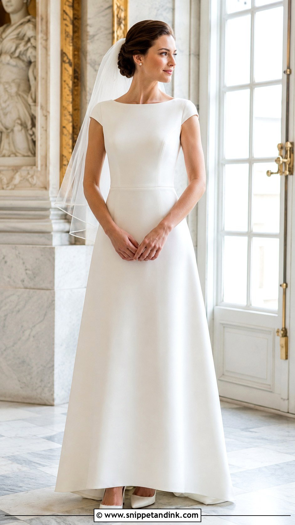 Cap Sleeve Wedding Dress - Snippet and Ink - 20 Simple But Elegant Wedding Dresses