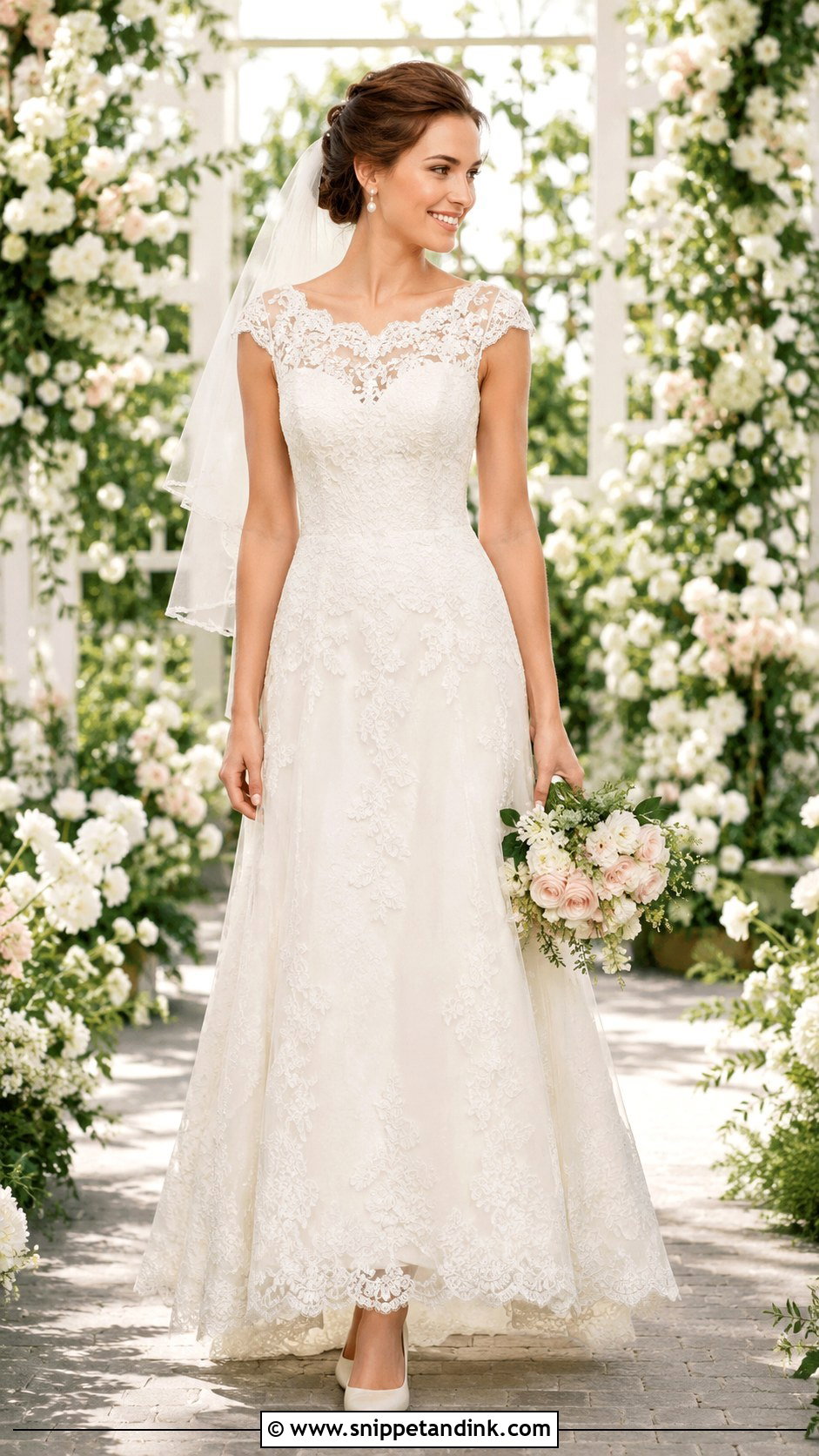 Cap Sleeve Wedding Dress - Snippet and Ink - 25 Classic Elegant Wedding Dresses