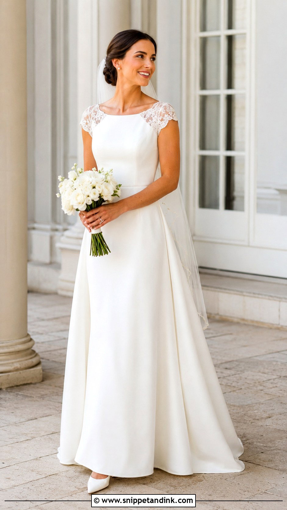 Cap Sleeve Wedding Dress - Snippet and Ink - 25 Classic Timeless Wedding Dress Ideas
