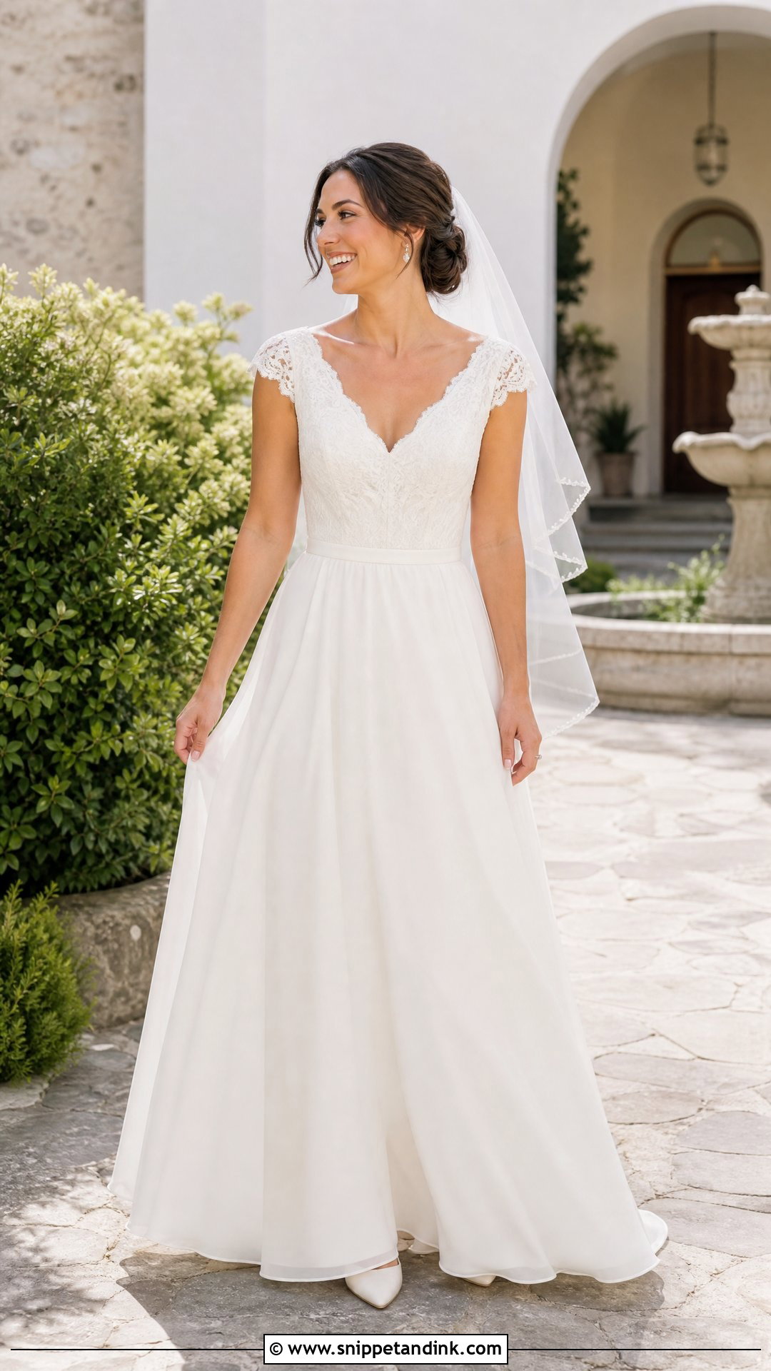 Cap Sleeve Wedding Dress - Snippet and Ink - 25 Dreamy Romantic Elegant Wedding Dress Ideas