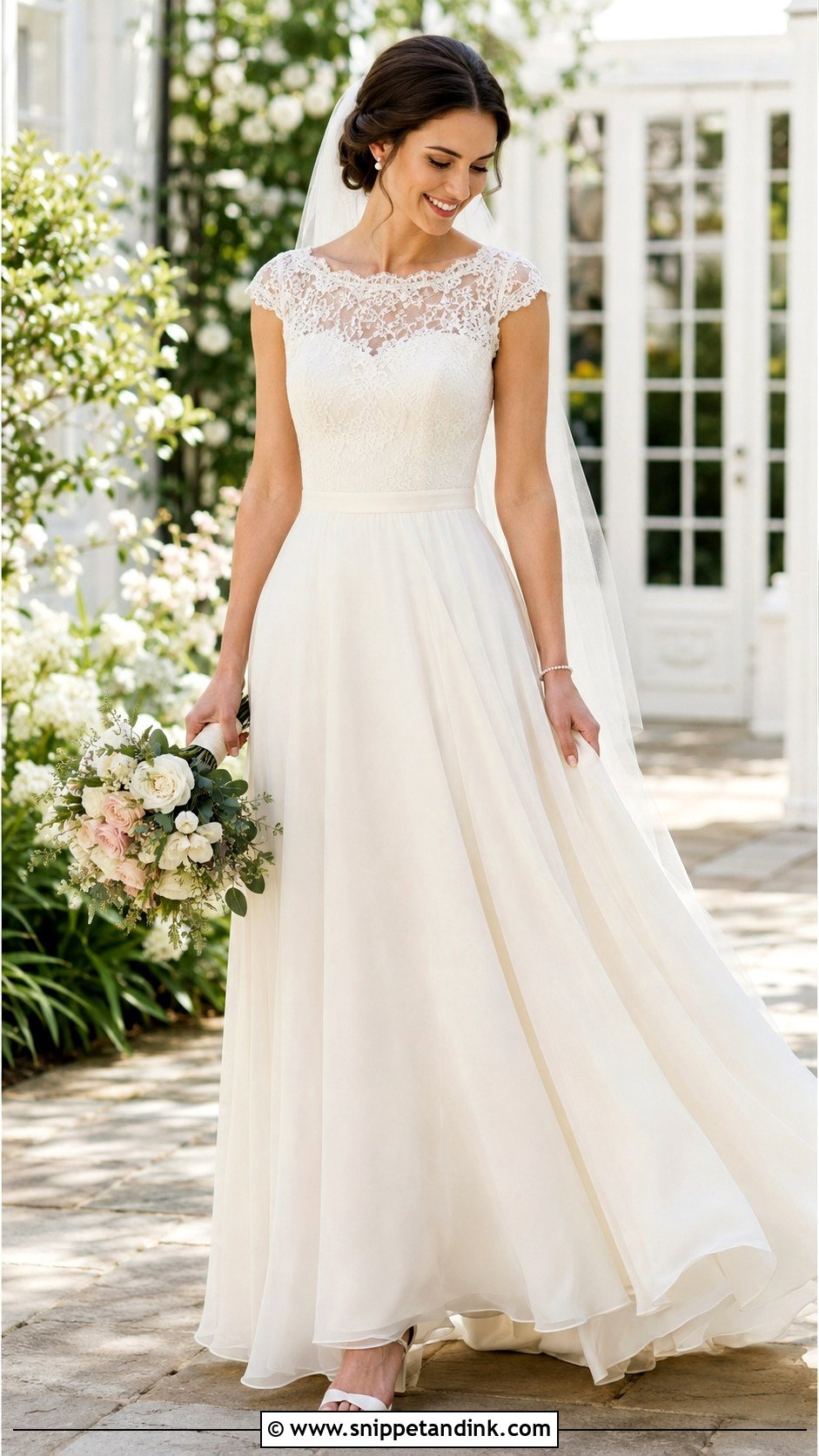 Cap Sleeve Wedding Dress - Snippet and Ink - 25 Simple Classic Wedding Dress Ideas