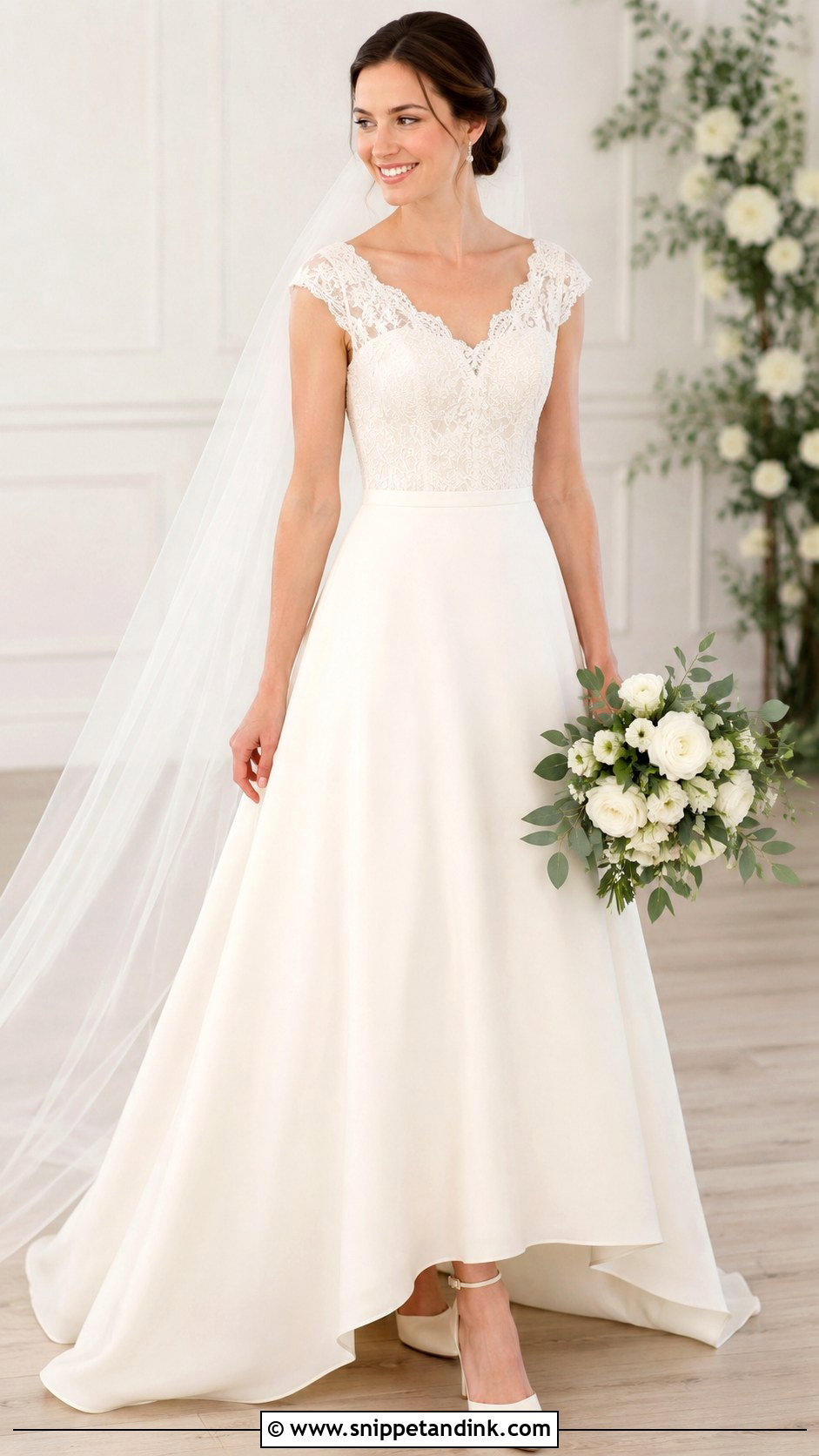 Cap Sleeve Wedding Dress - Snippet and Ink - 25 Timeless Wedding Dresses