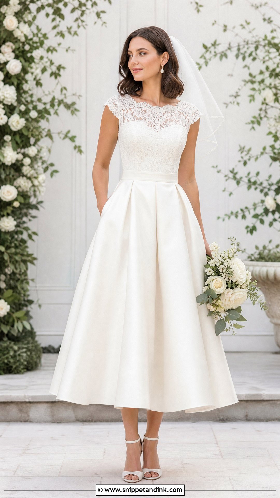 Cap Sleeve Wedding Dress - Snippet and Ink - 25 Vintage Timeless Wedding Dress Ideas