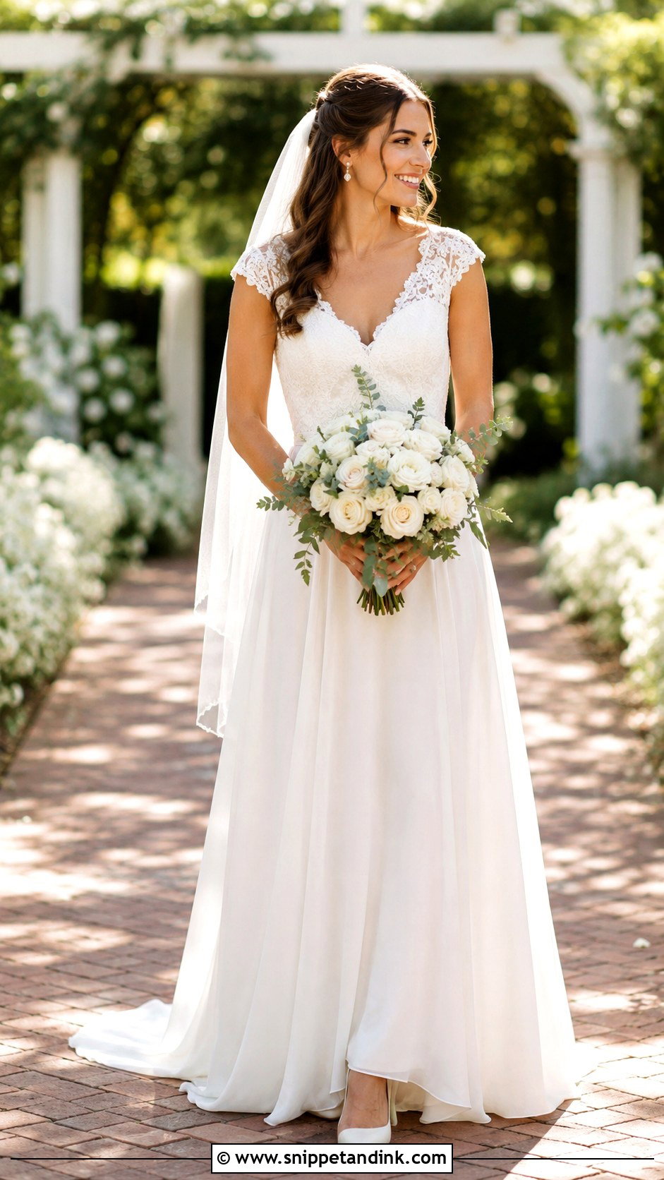 Cap Sleeve Wedding Dress - Snippet and Ink - 20 Feminine Wedding Dress Ideas