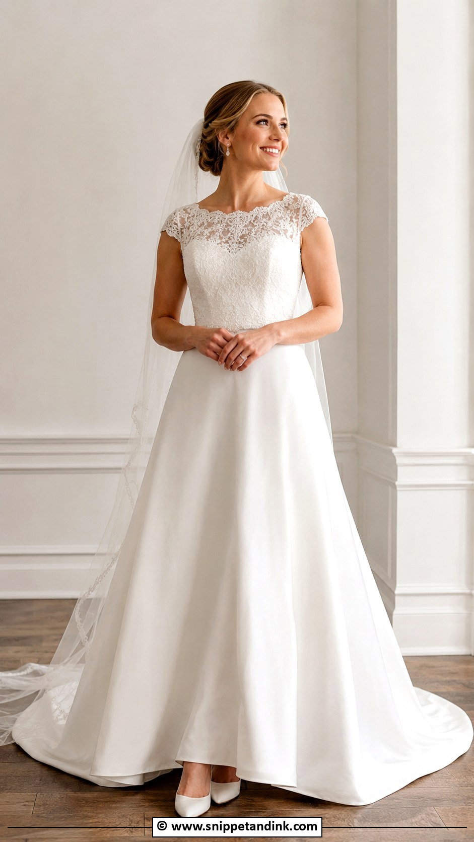 Cap Sleeve Wedding Dress - Snippet and Ink - 30 Elegant Wedding Dresses