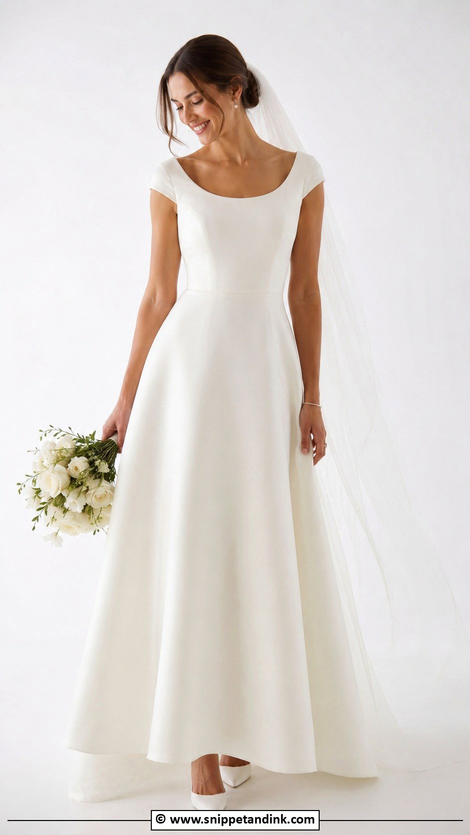 Cap Sleeve Wedding Dress - Snippet and Ink - 30 Simple Timeless Wedding Dress Ideas
