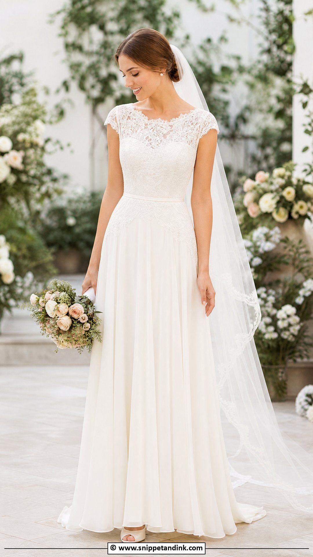 Cap Sleeve Wedding Dress - Snippet and Ink - 35 Classic Wedding Dress Ideas