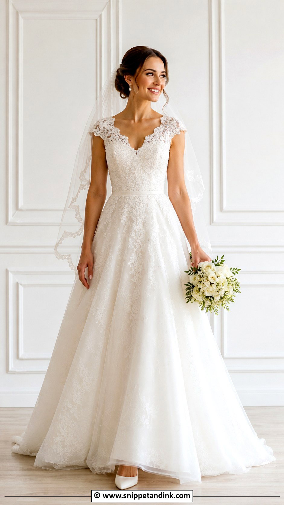 Cap Sleeve Wedding Dress - Snippet and Ink - 35 Wedding Dress with Sleeves