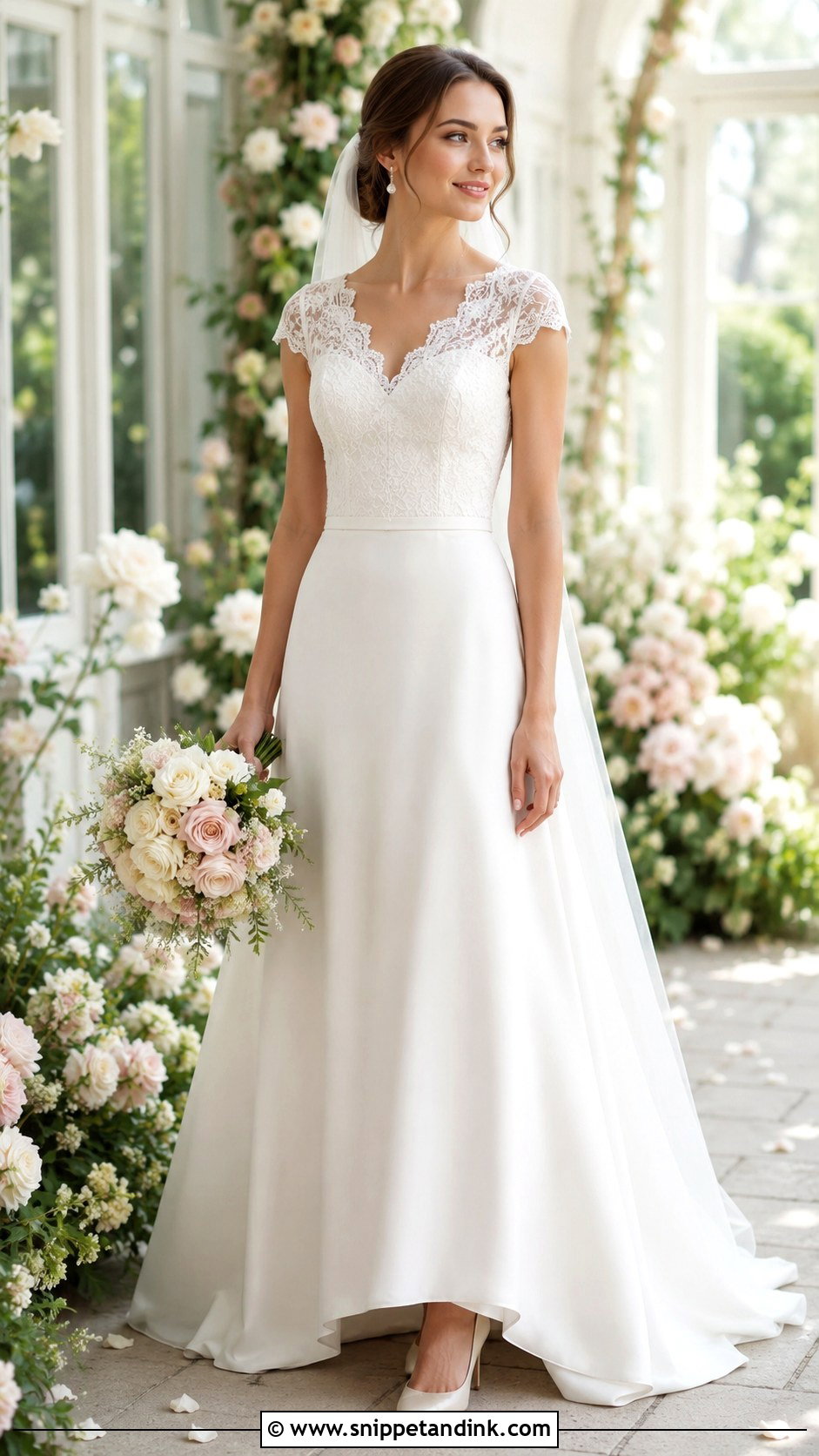Cap Sleeve Wedding Dress - Snippet and Ink - 25 Classic Wedding Dresses