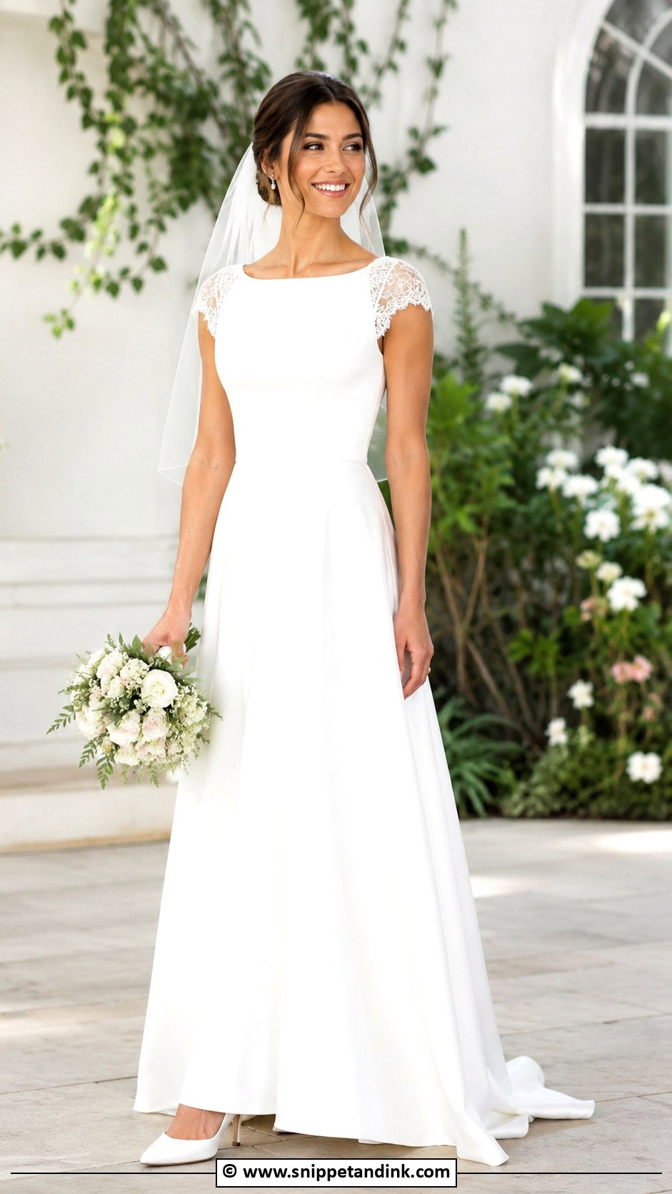 Cap Sleeve Wedding Dress - Snippet and Ink - 25 Classic Timeless Classy Wedding Dress Ideas