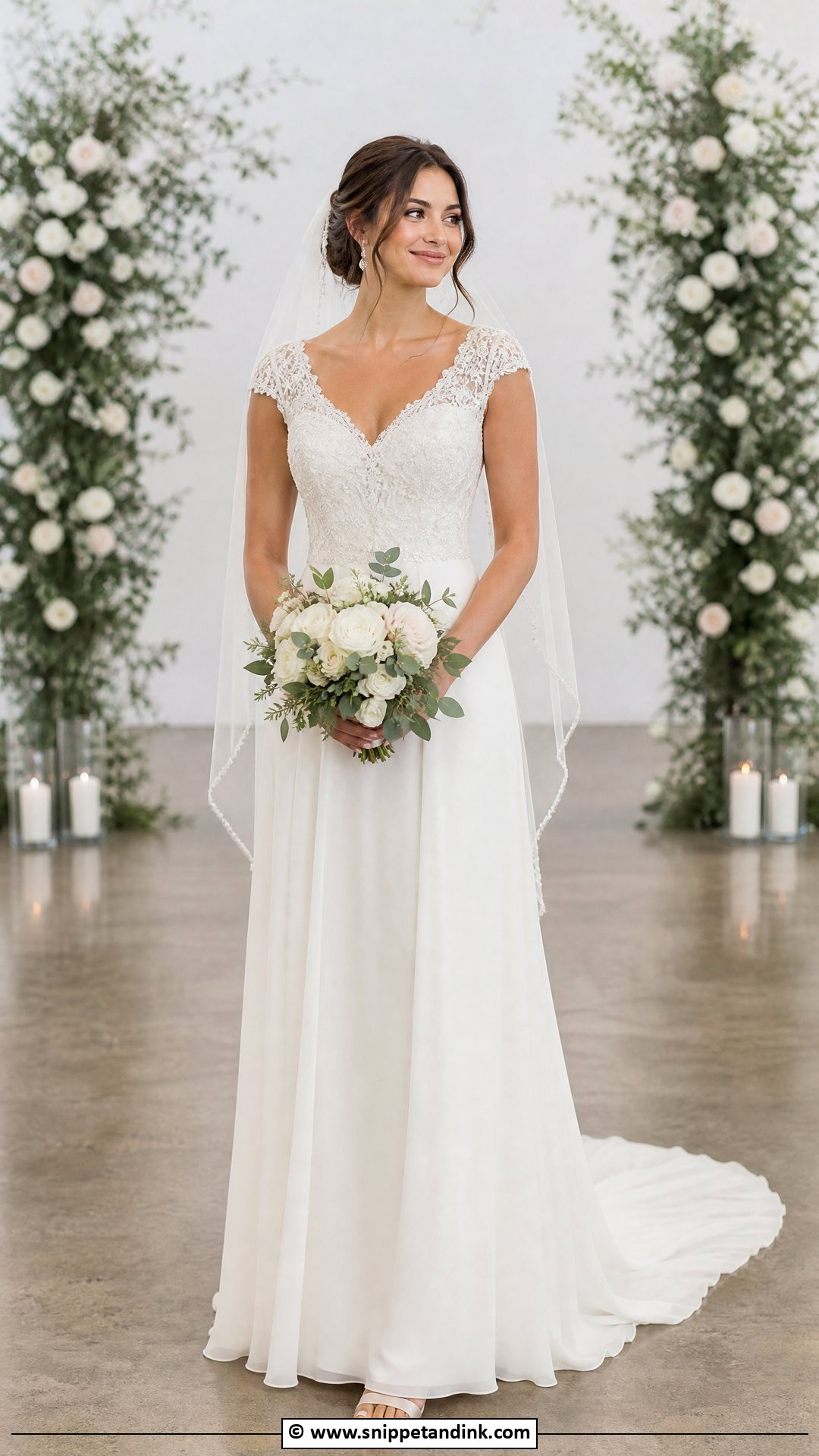 Cap Sleeve Wedding Gown - Snippet and Ink - 35 Latest Wedding Gowns