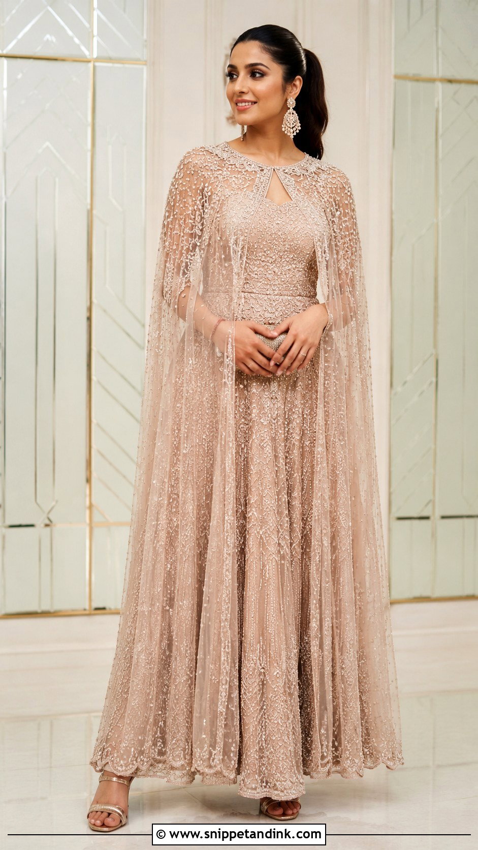 Cape Anarkali Bridal Dress - Snippet and Ink - 20 Anarkali Bridal Dress Ideas