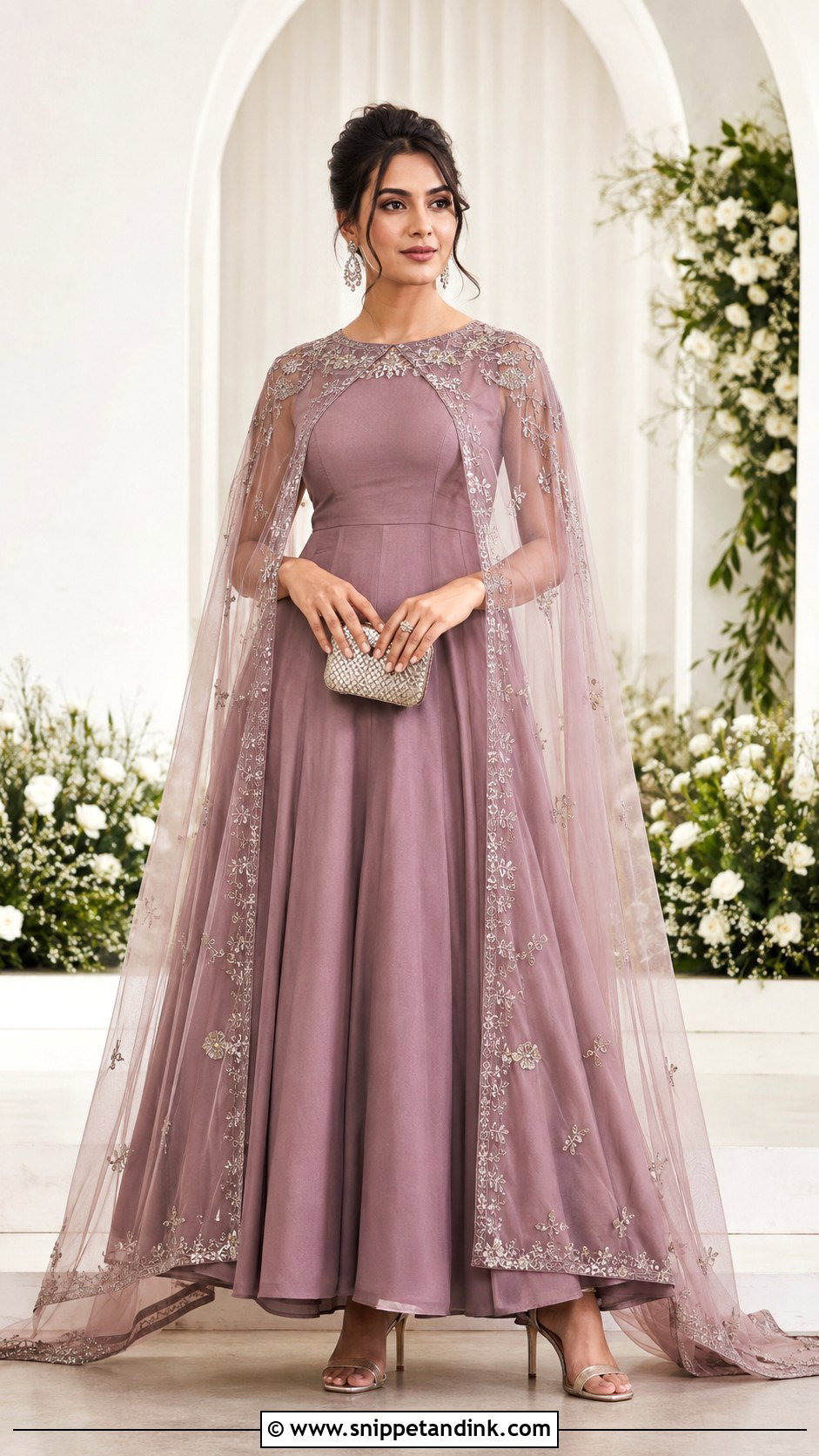 Cape Anarkali Dress For Wedding - Snippet and Ink - 25 Wedding Anarkali Dress Ideas