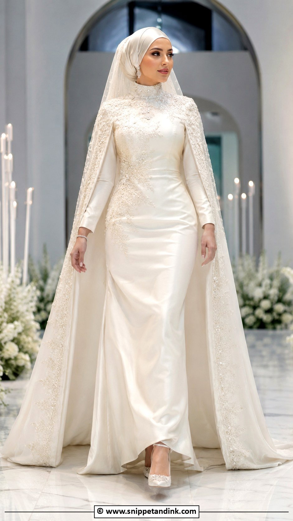 Cape Arabic Muslim Wedding Dress - Snippet and Ink - 25 Arabic Muslim Wedding Dress Ideas