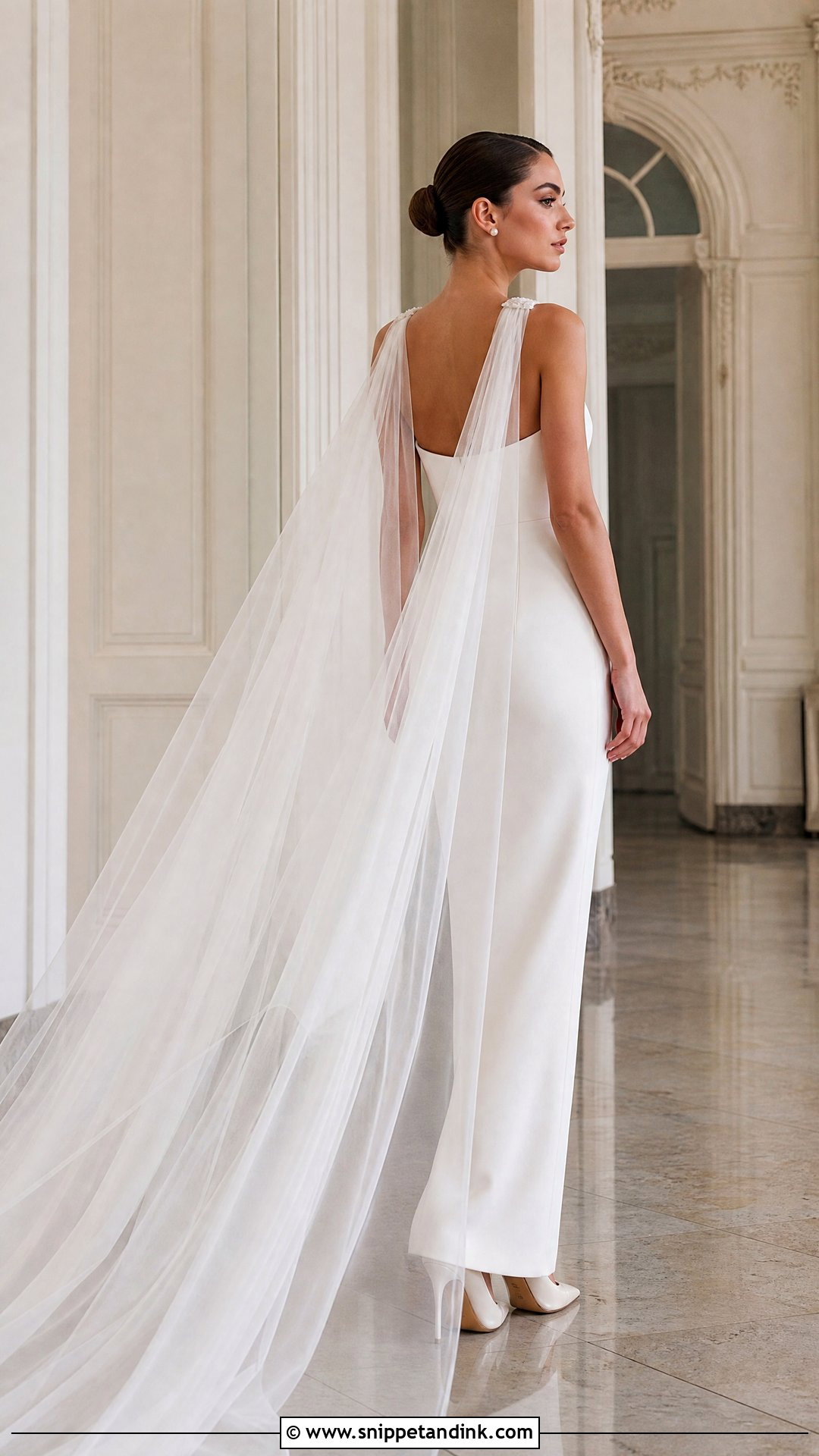 Cape Back Wedding Dress - Snippet and Ink - 20 Wedding Dress Back Detail Ideas