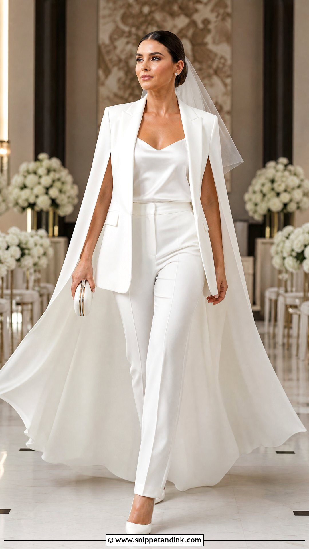 Cape Blazer Bridal Suit - Snippet and Ink - 20 Suit Wedding Dresses