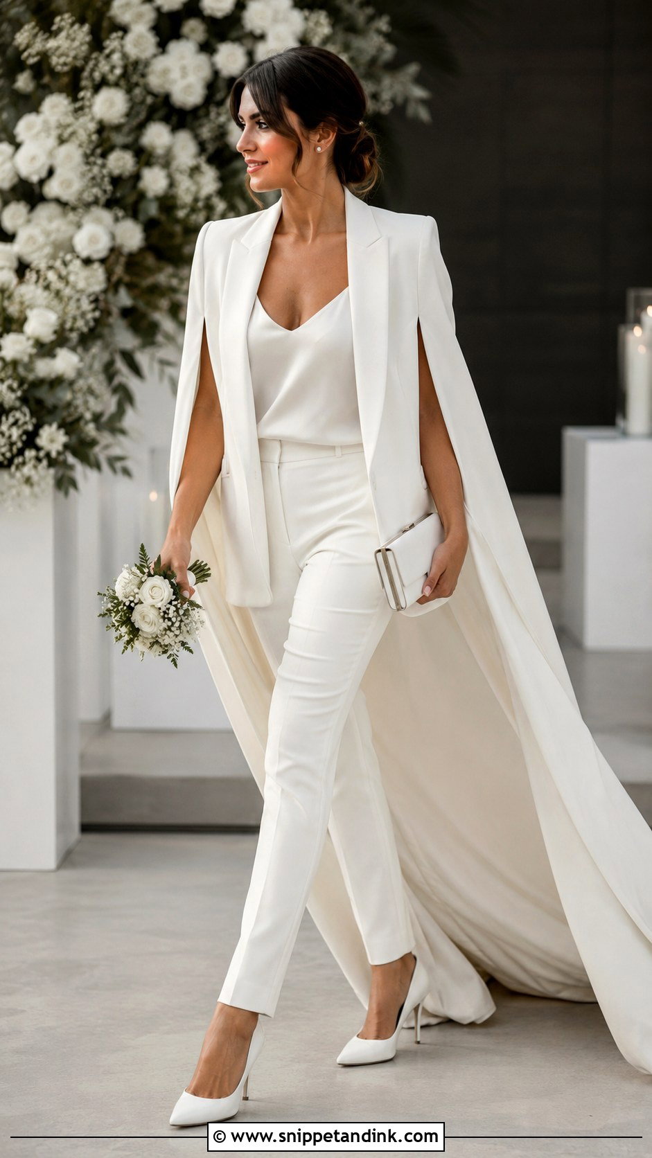 Cape Blazer Bride Wedding Suit - Snippet and Ink - 20 Bride Wedding Suit Ideas