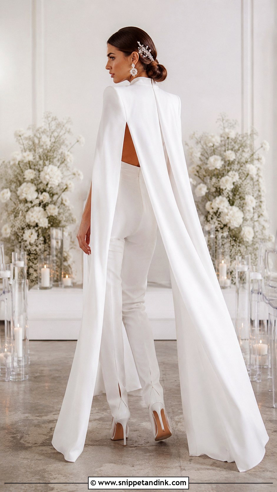 Cape Blazer Wedding Dress Pantsuit - Snippet and Ink - 20 Wedding Dress Pantsuit Ideas