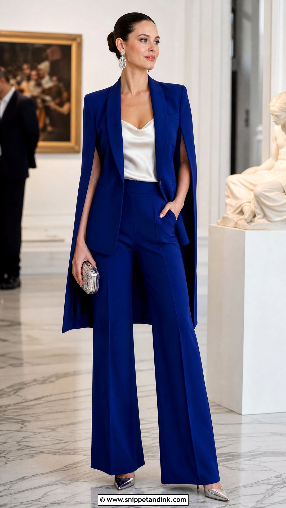 Cape Blazer Wedding Pant Suit - Snippet and Ink - 20 Wedding Pant Suits for Women