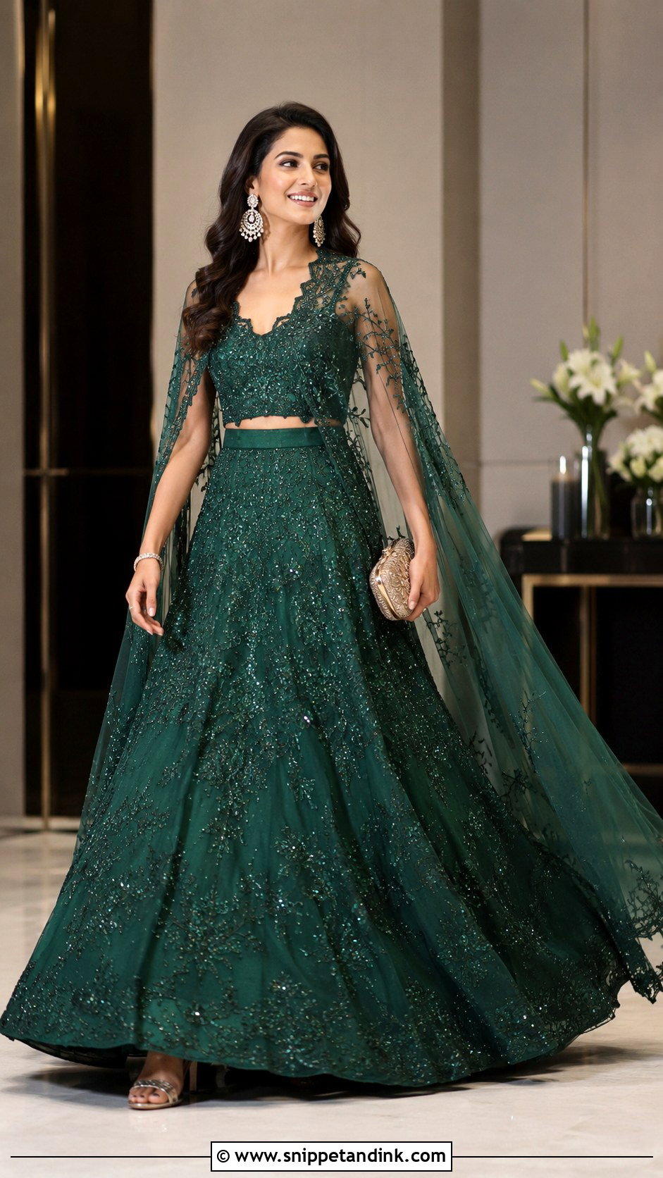 Cape Blouse Bridal Lehenga - Snippet and Ink - 20 Bride Lahenga Design Ideas