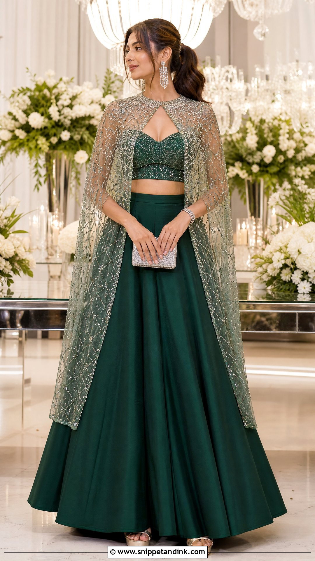 Cape Blouse Wedding Lehenga - Snippet and Ink - 20 Lenghas for Wedding Ideas