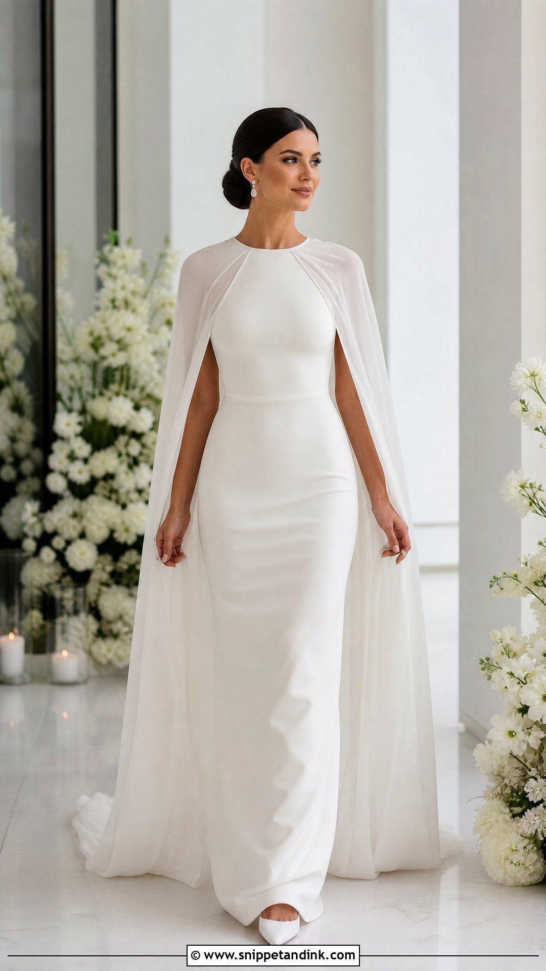 Cape Bridal Dress - Snippet and Ink - 25 Luxury Bridal Dress Ideas