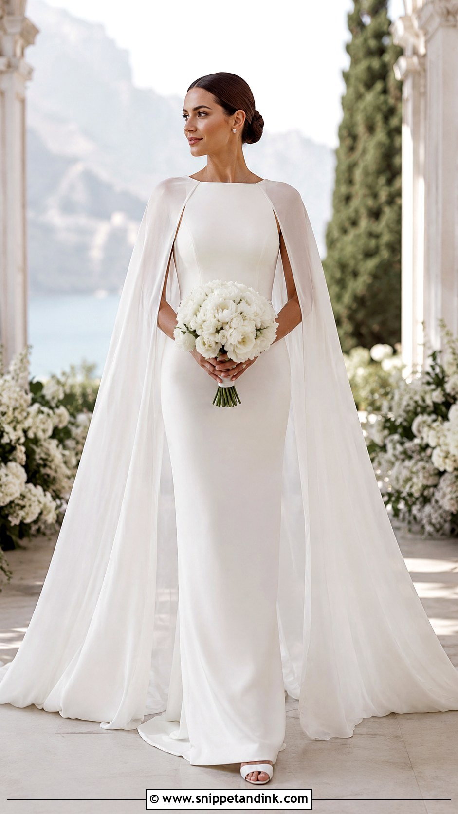 Cape Bridal Dress - Snippet and Ink - 25 Elegant Bridal Dress Ideas