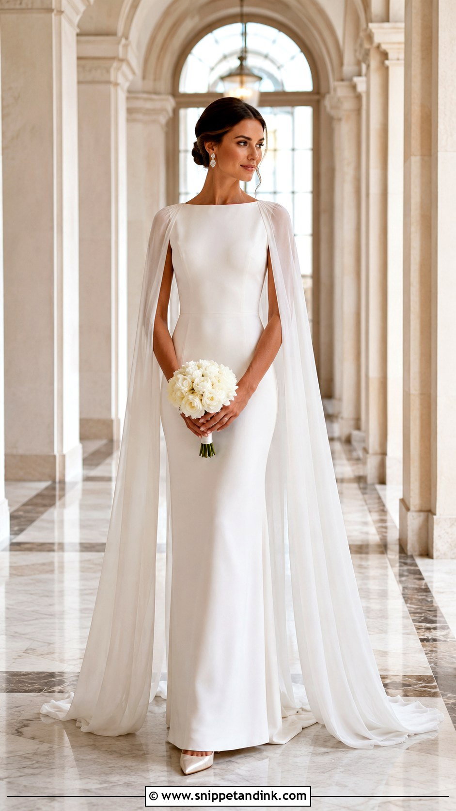 Cape Bridal Gown - Snippet and Ink - 20 2024 Bridal Gowns