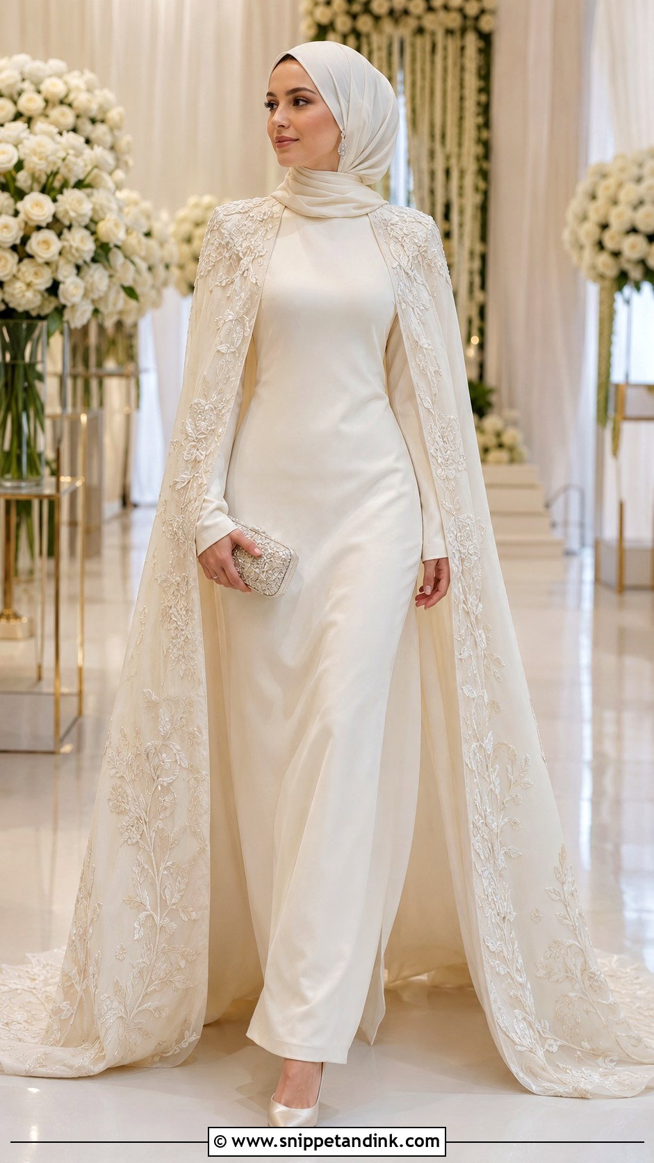 Cape Bride Abaya - Snippet and Ink - 20 Bride Abaya Ideas