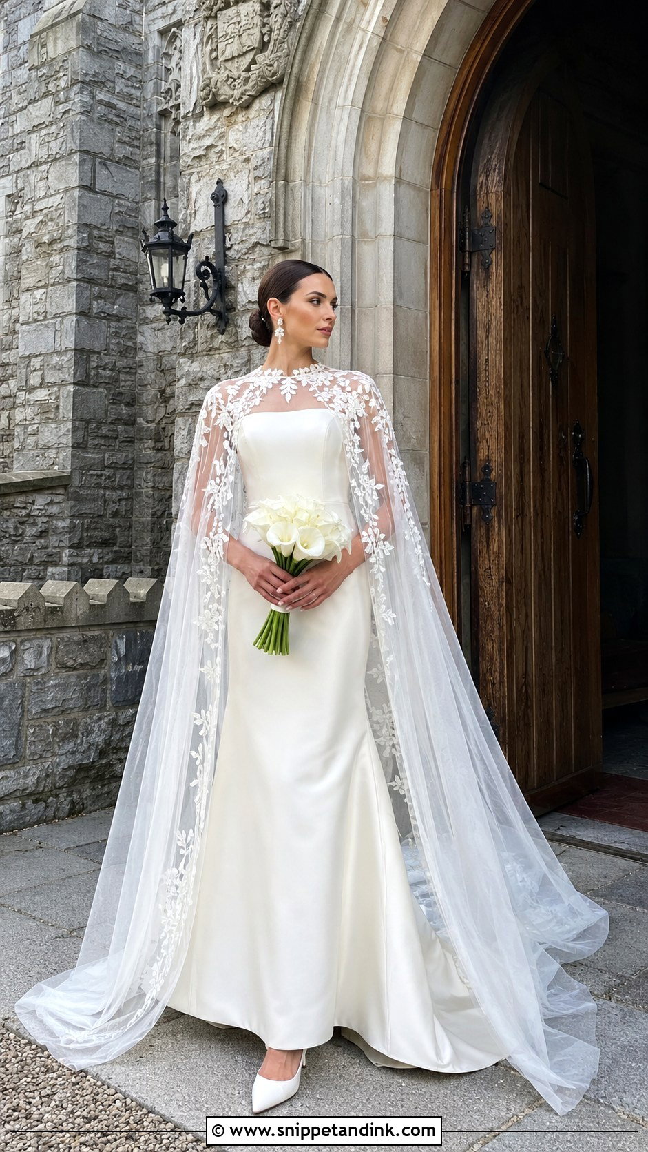 Cape Castle Wedding Dress - Snippet and Ink - 20 Castle Wedding Dress Ideas
