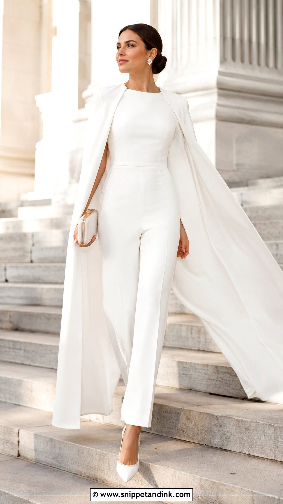 Cape Civil Wedding Jumpsuit - Snippet and Ink - 20 Civil Wedding Jumpsuit Ideas