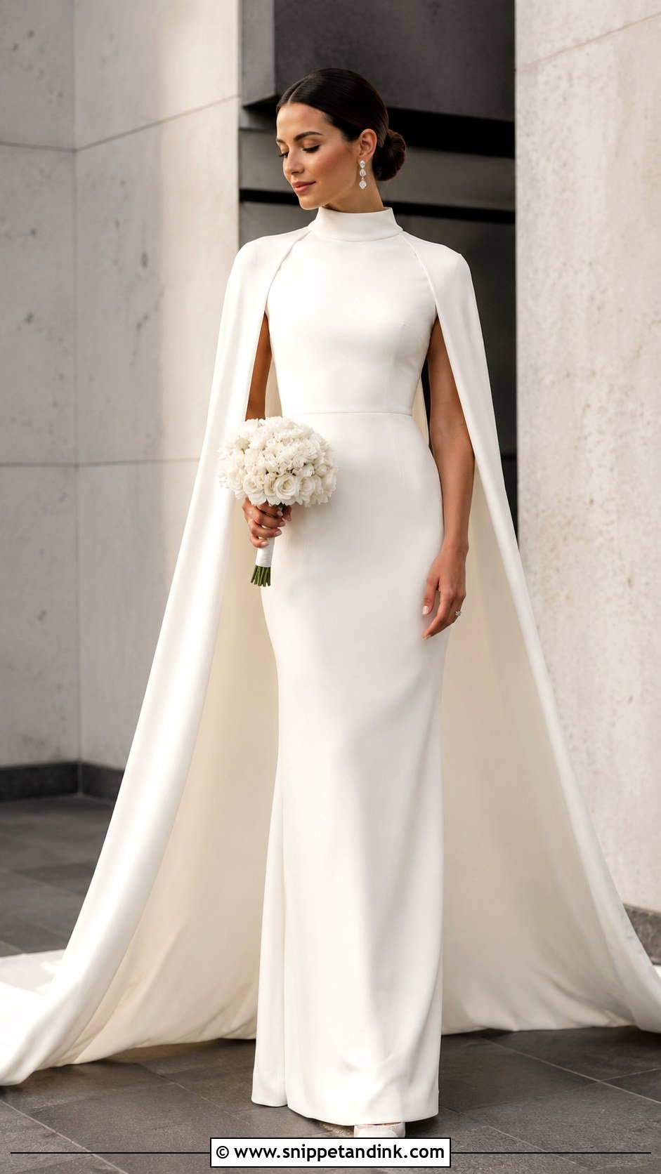 Cape Collar Wedding Dress - Snippet and Ink - 20 Collar Wedding Dress Ideas