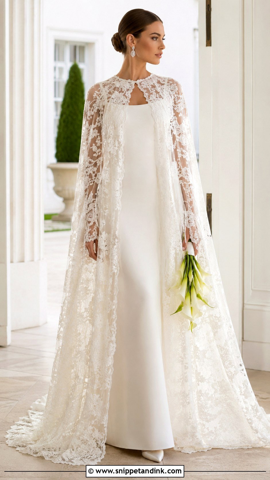 Cape Dentelle Wedding Dress - Snippet and Ink - 20 Dentelle Wedding Dress Ideas