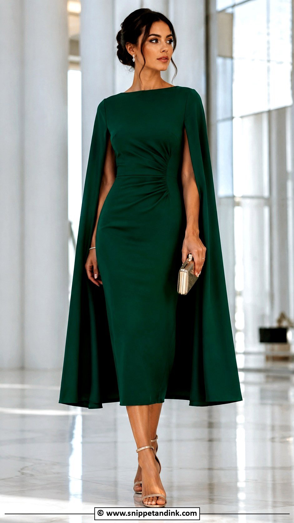 Cape Dress Outfit - Snippet and Ink - 30 Award Ceremony Outfit Ideas