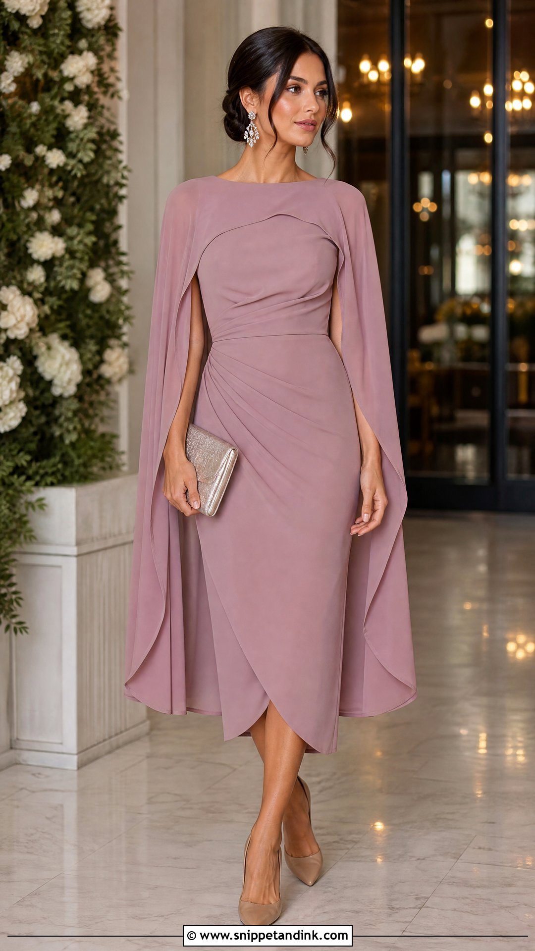 Cape Dress Wedding Outfit - Snippet and Ink - 25 Wedding Wear Dresses for Women