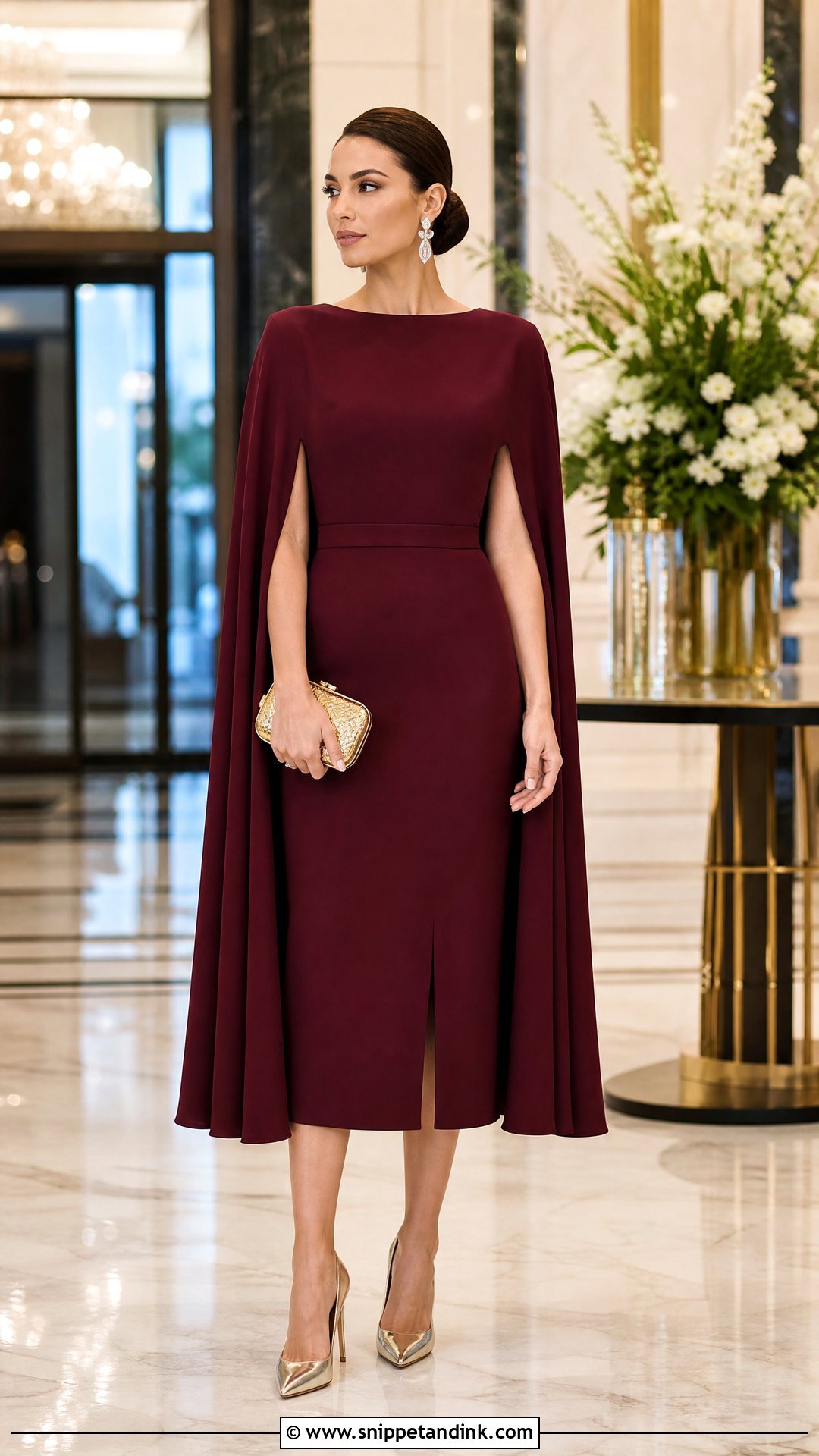 Cape Dress Wedding Outfit - Snippet and Ink - 20 Wedding Outfits for Ladies