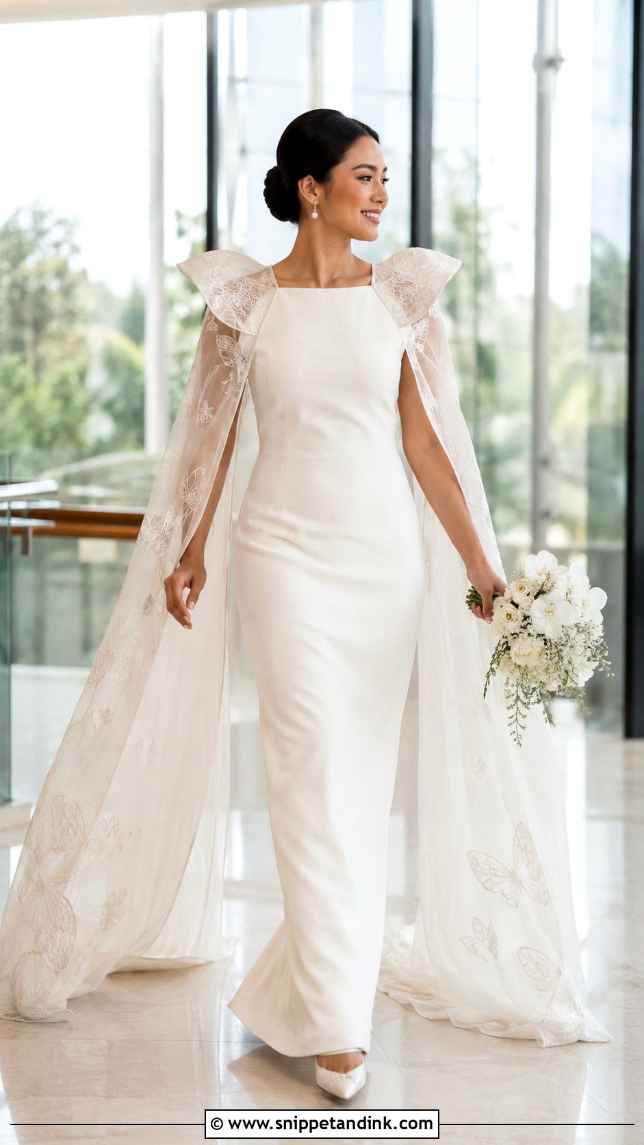 Cape Filipiniana Wedding Gown - Snippet and Ink - 20 Modern Filipiniana Wedding Gown Ideas