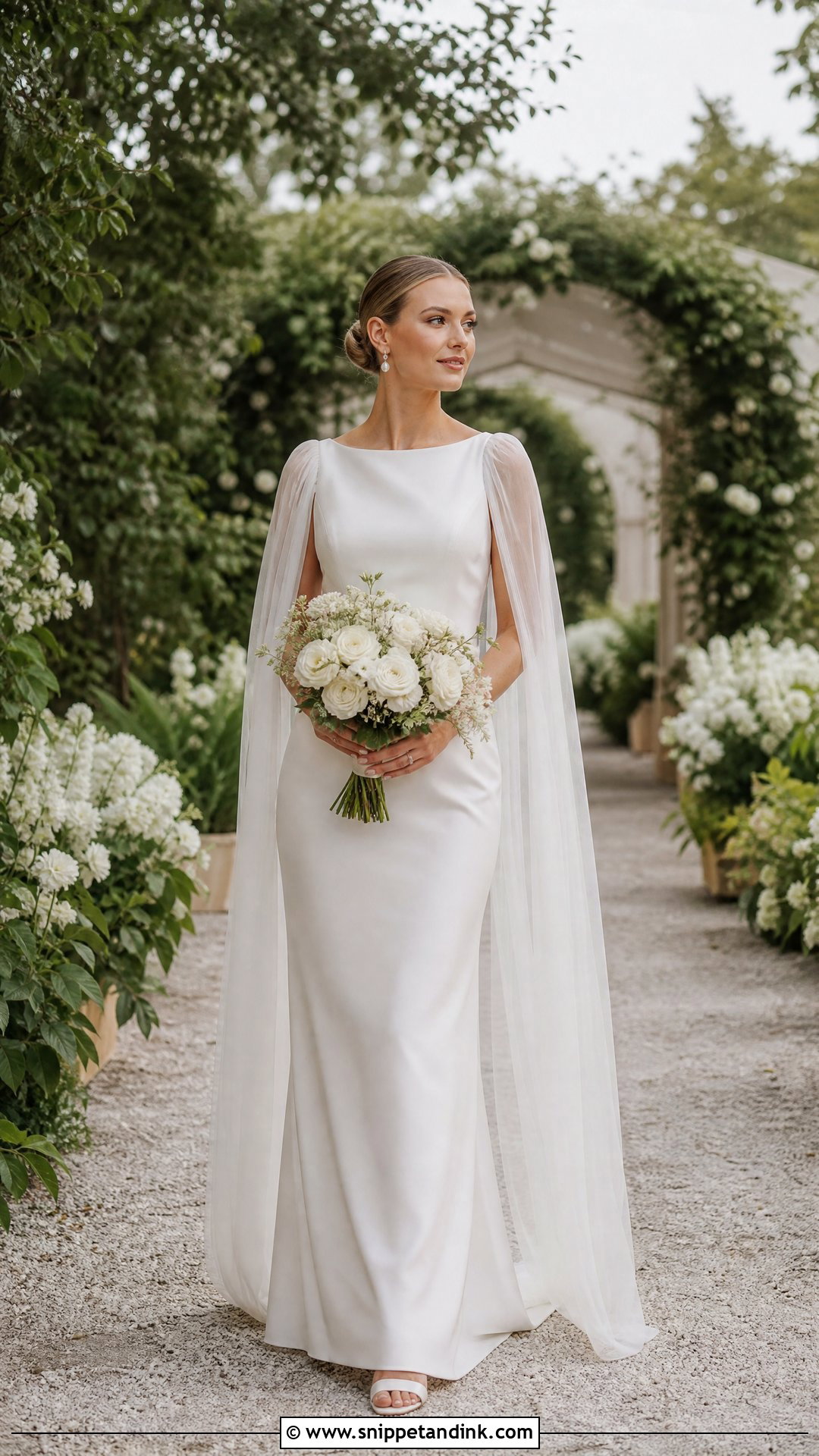 Cape Garden Wedding Gown - Snippet and Ink - 25 Garden Wedding Gown Ideas