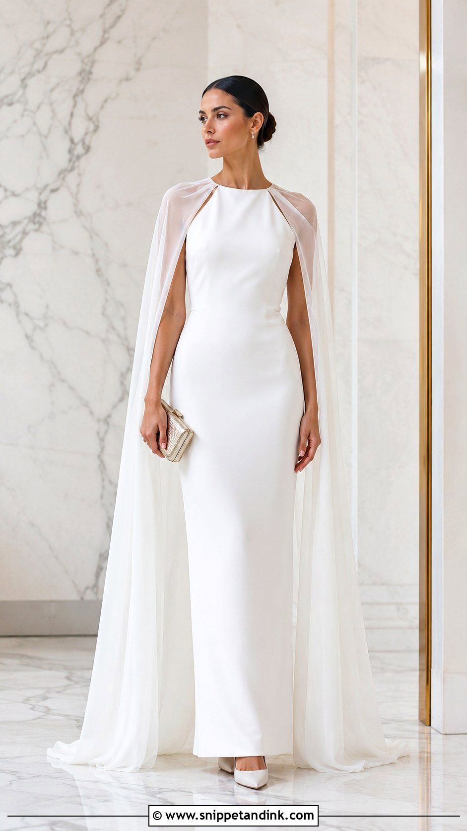 Cape Gown Design - Snippet and Ink - 25 Stylish Gown Designs