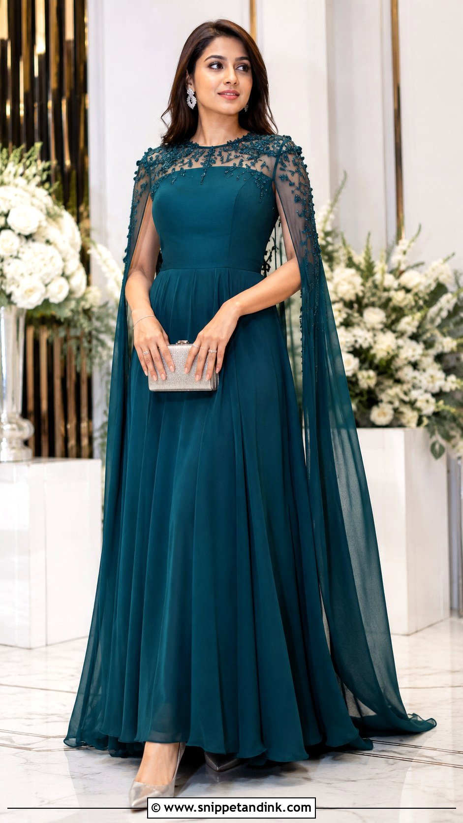 Cape Gown Dress for Ring Ceremony - Snippet and Ink - 20 Dress for Ring Ceremony Ideas