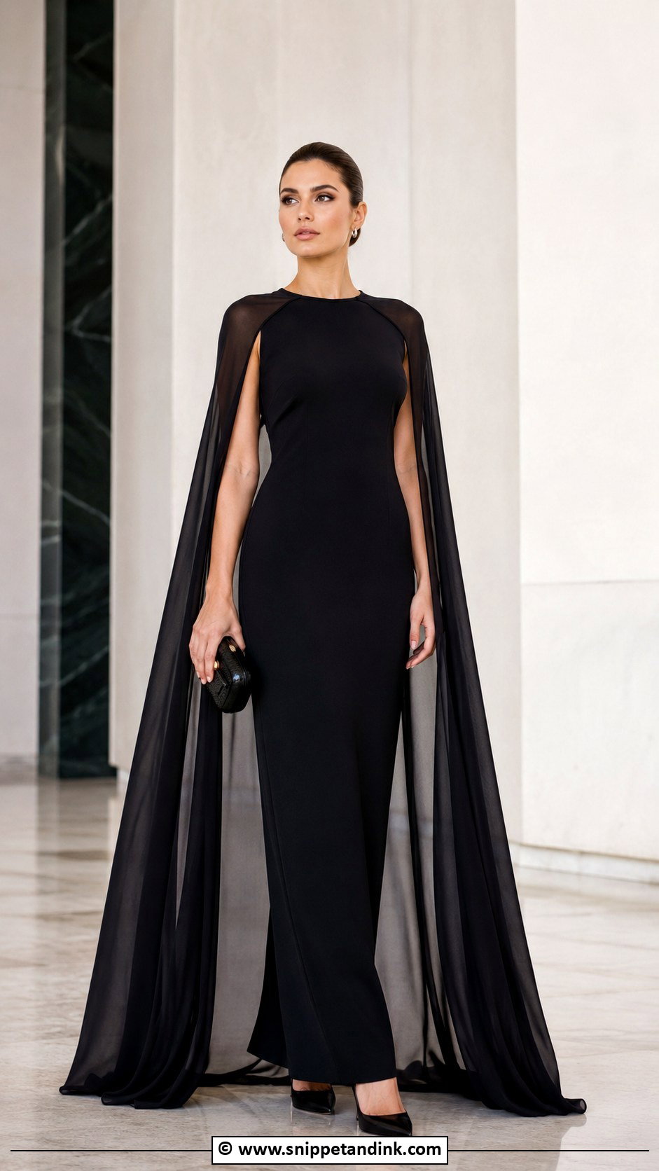 Cape Gown Outfit - Snippet and Ink - 30 Gown Ideas