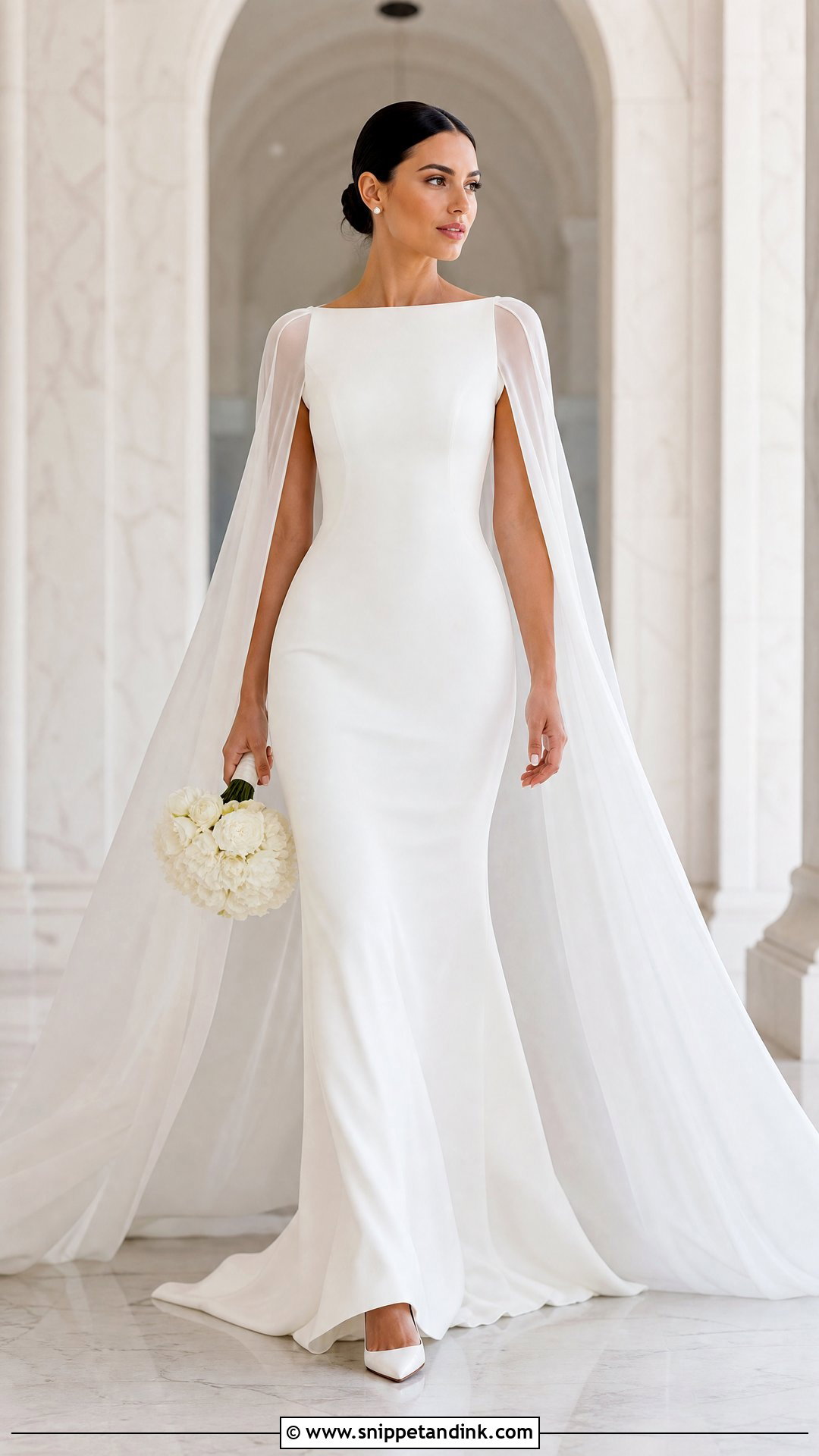 Cape Gown Wedding Dress - Snippet and Ink - 25 Gown Wedding Dress Ideas